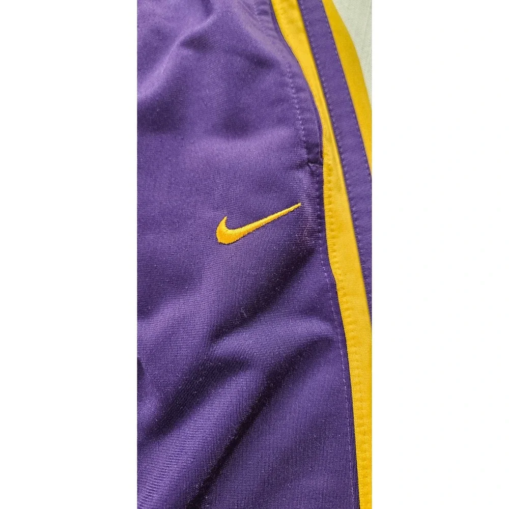 Nike LSU Tigers Purple Gold Track Pants Boys Size 7 Youth Athletic Sweatpants